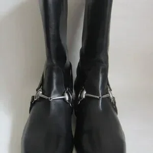 NEW DEADSTOCK with BOX Gucci Black Leather Horsebit Boots Gucci | Shoes | New Deadstock With Box Gucci Black Leather  main image 3